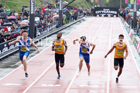 English Schools boys 150 metres, 2018 Great North CityGames. Photo: David T. Hewitson/Sports for All Pics